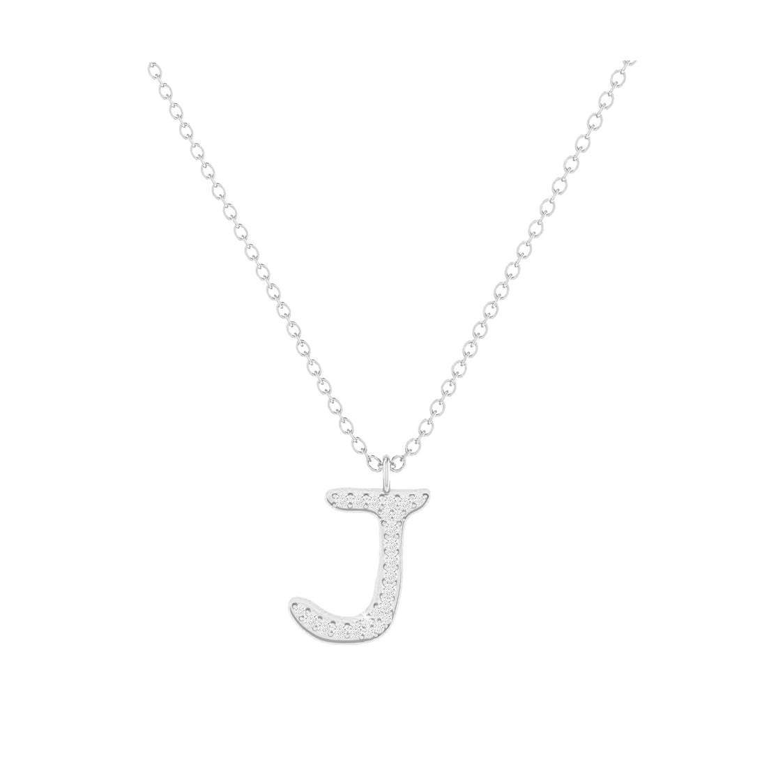 J - Letter Name Necklace Initial Necklace